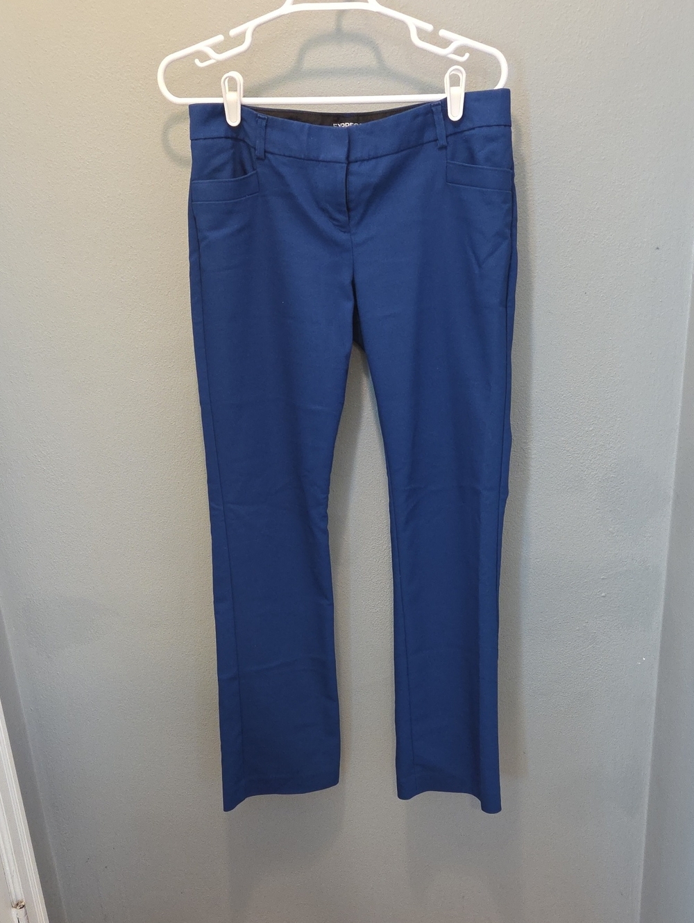 Express Women's Slim Straight Pants in Royal Blue